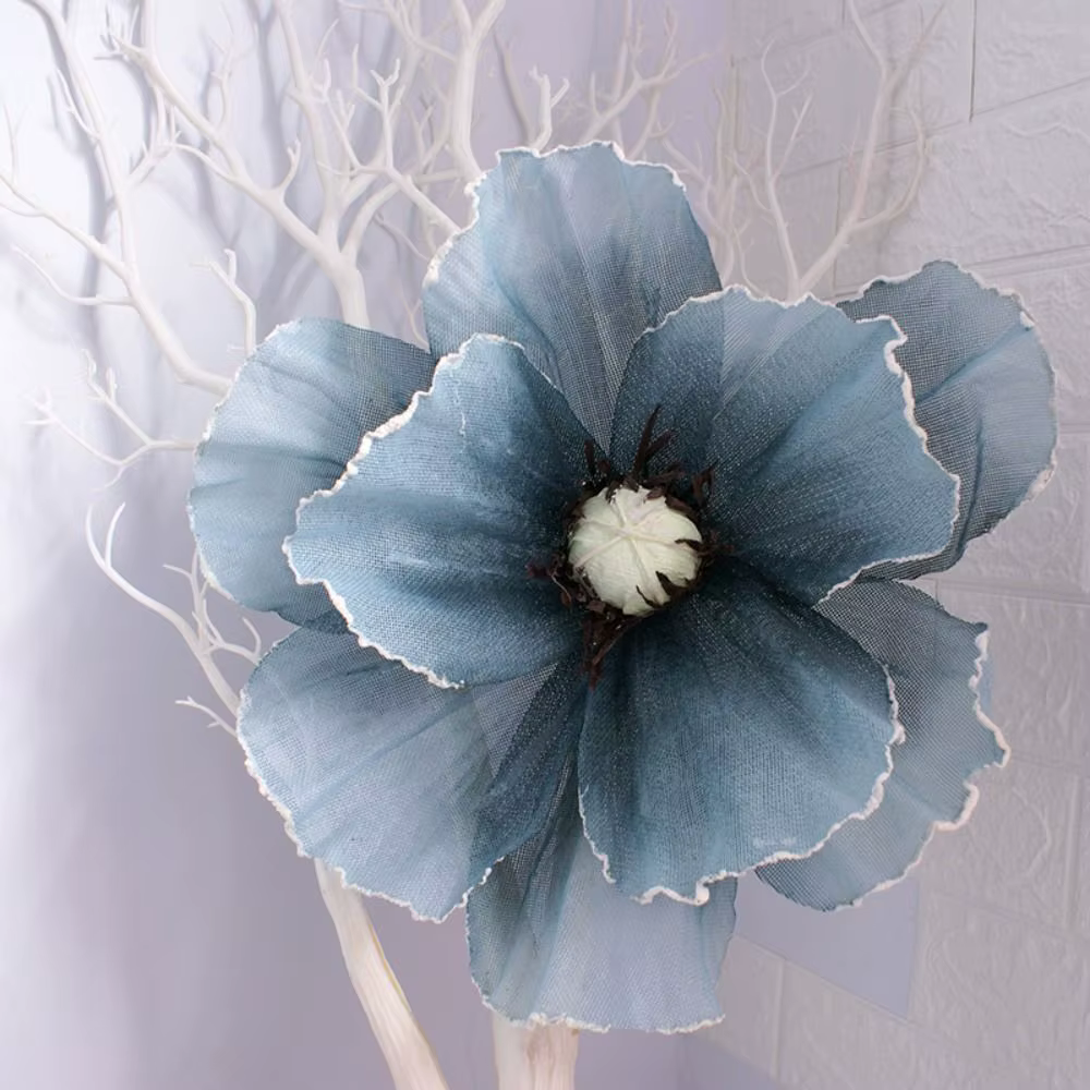 Fleur de pavot artificielle géante de 30 cm pour décoration de maison et jardin, présentation en vit