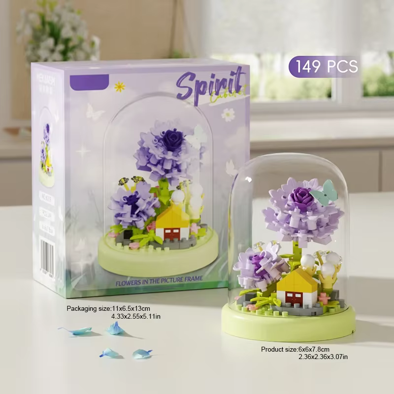 Bloc de construction fleur en pot fleur éternelle compatible avec Lego boîte à fleurs tournesol œill