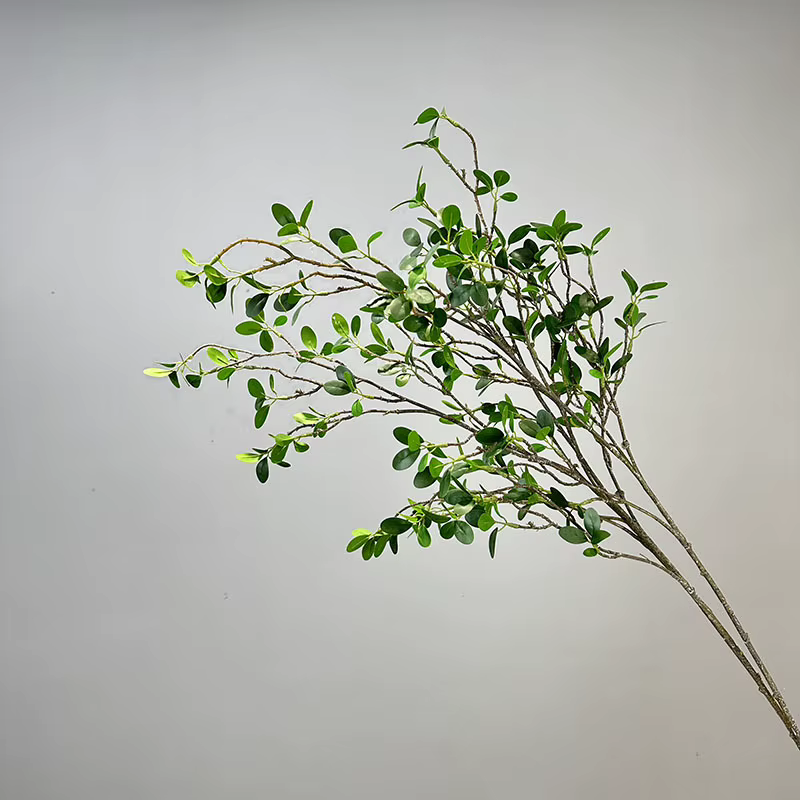 Feuilles de Milano artificielles pour décoration de chambre à coucher, plantes vertes, fleur, touche