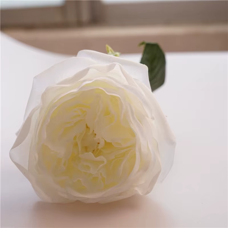 Simulation de fleurs de rose au toucher réel, plante de branche de rose, cadeau de la fête des Léons