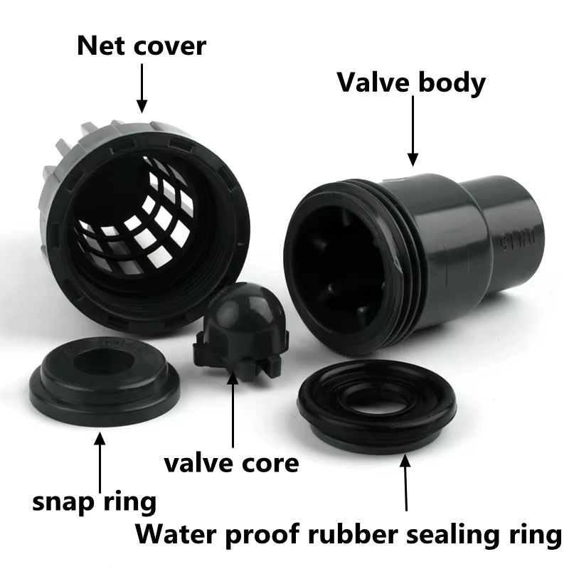 I.D 20 ~ 200mm vanne de fond UPVC avec pompe à eau de contrôle sortie d'entrée d'eau filtre UPVC Aqu