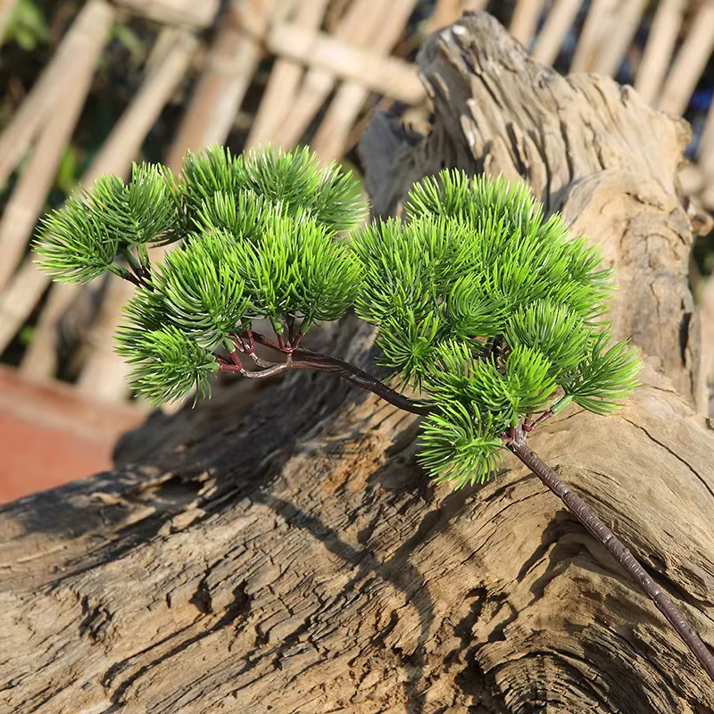 Plante Artificielle en Feuilles Vertes de 40cm, Simulation de Branche Enrichie, Bonsaï Accuecorporel