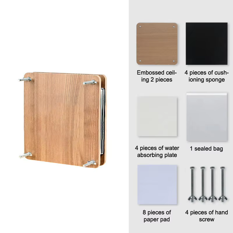 Kit de presse à fleurs 5 couches presse à fleurs en bois Kit complet de préservation de fleurs press