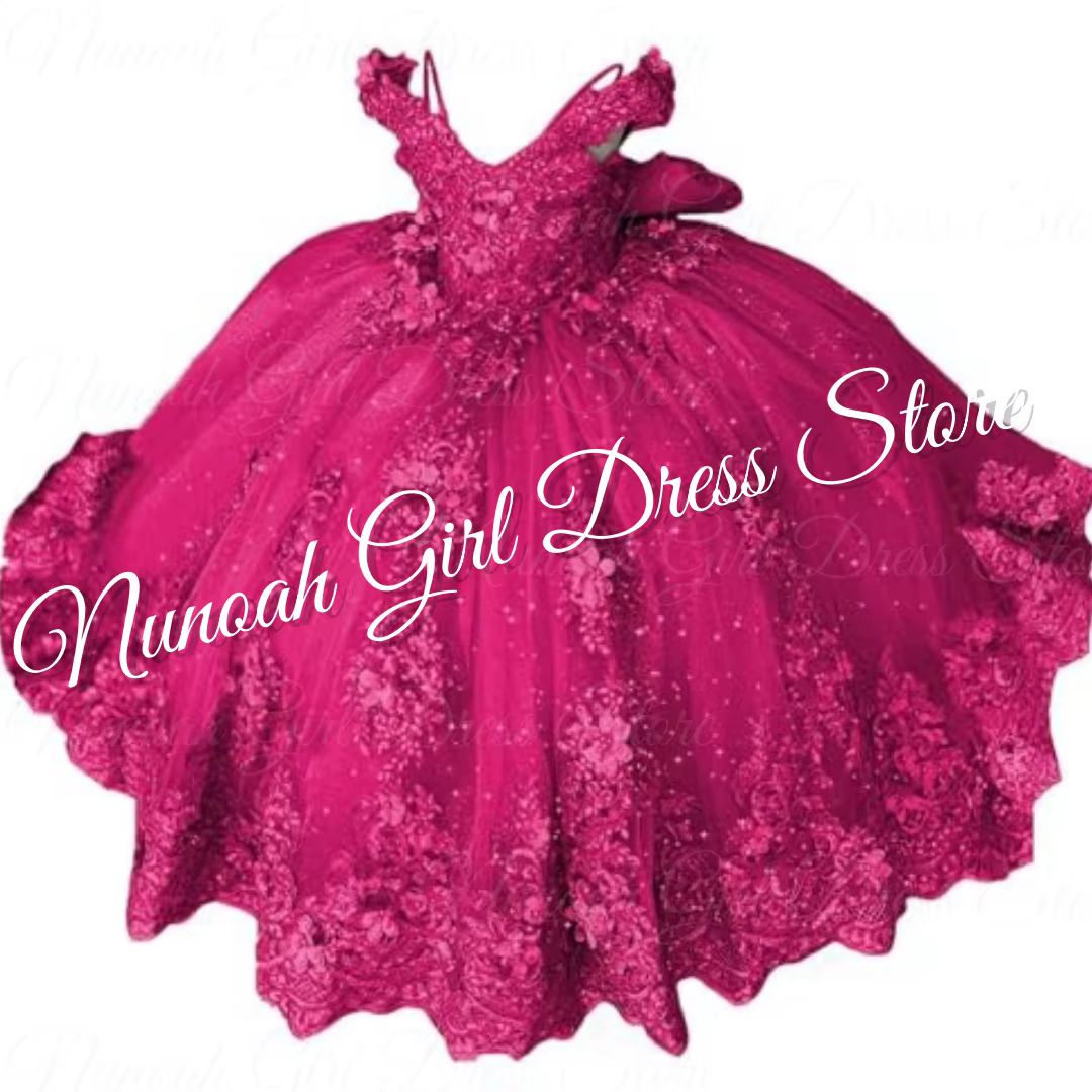 Robes vertes pour filles, pour mariage, avec appliques en dentelle florale, robes de fête d'annivers
