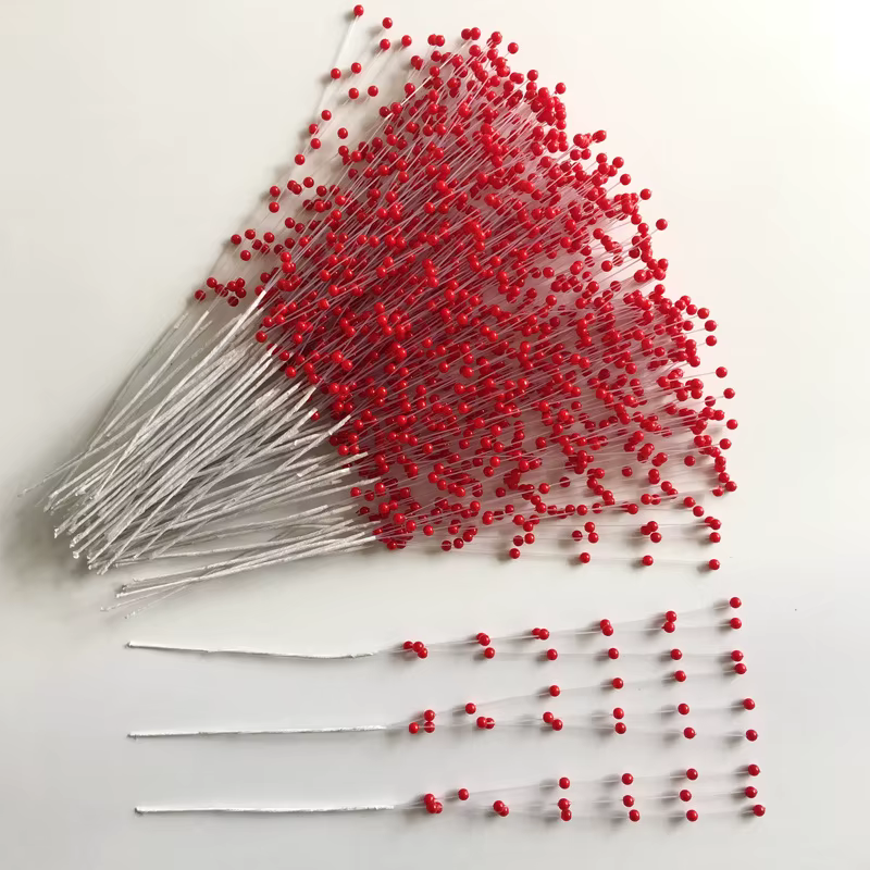 Guirxiété de tiges de fleurs en perles, spray pour patients, bouquet pour fête de mariage, 20 pièces