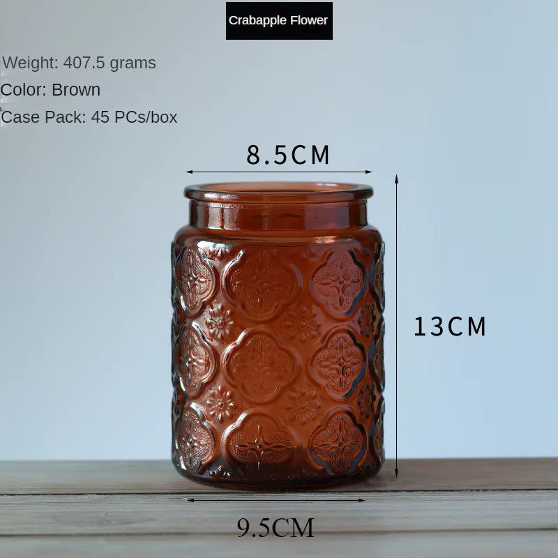 Vase en verre hydroponique coloré vintage nordique, fleur fraîche, ustensiles de rose, fleur sèche, 