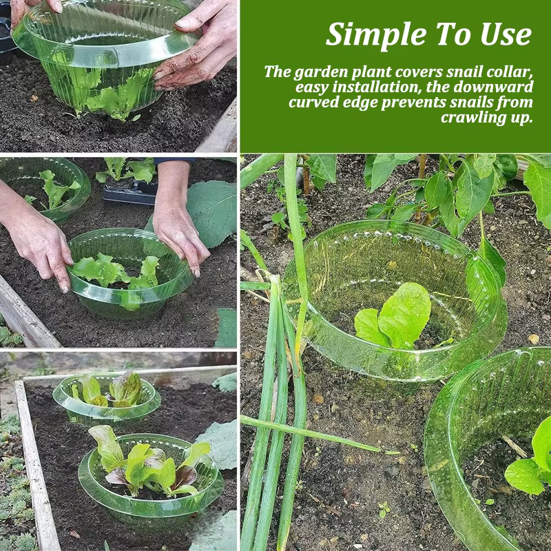 Anneaux de Protection des limaces pour plantes, jardinière verte, Pot de fleur, escargot, légumes, c