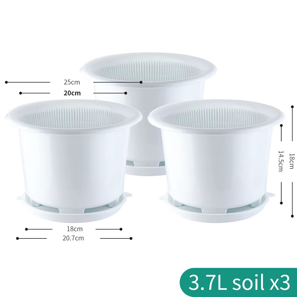 Meshpot-Pot de fleur en plastique à double couche avec trous d'air, pots de fleurs, plantes d'intéri
