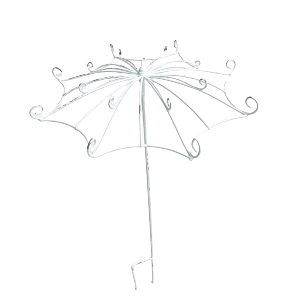 Treillis en forme de parapluie pour arrangement floral, support décoratif ajouré en fer, style rusti