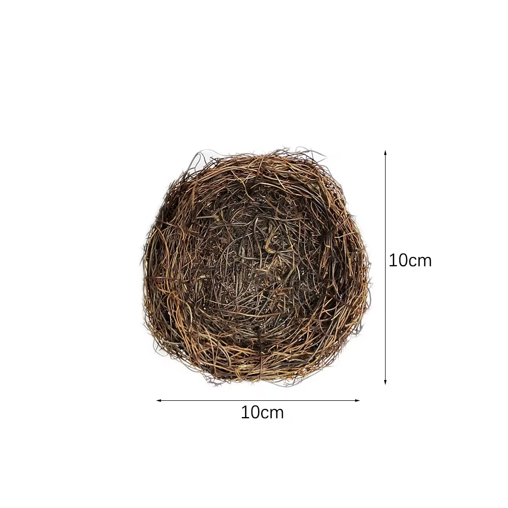 Nid d'oiseau artificiel de Pâques de 10 à 15 cm, œufs de Pâques, nid en rotin naturel, œufs de range