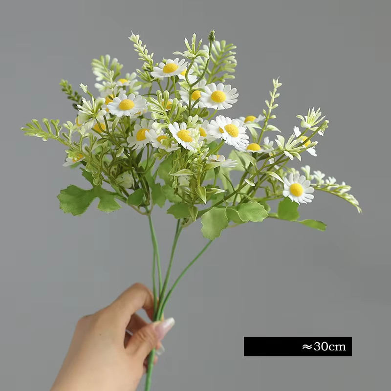 Bouquet de marguerites artificielles pour décoration de maison, fleur de camomille en plastique et s