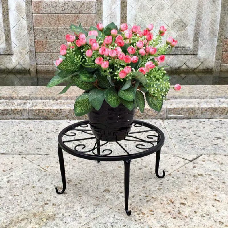 Support pour plantes en fer antirouille en métal robuste, 2 pièces, parfait pour les jardinières et