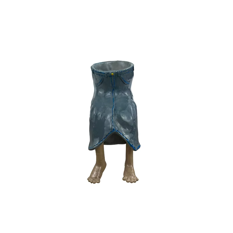 Pot de fleurs suspendu en forme de jambe, pot de fleurs créatif en céramique en forme de vêtement, p