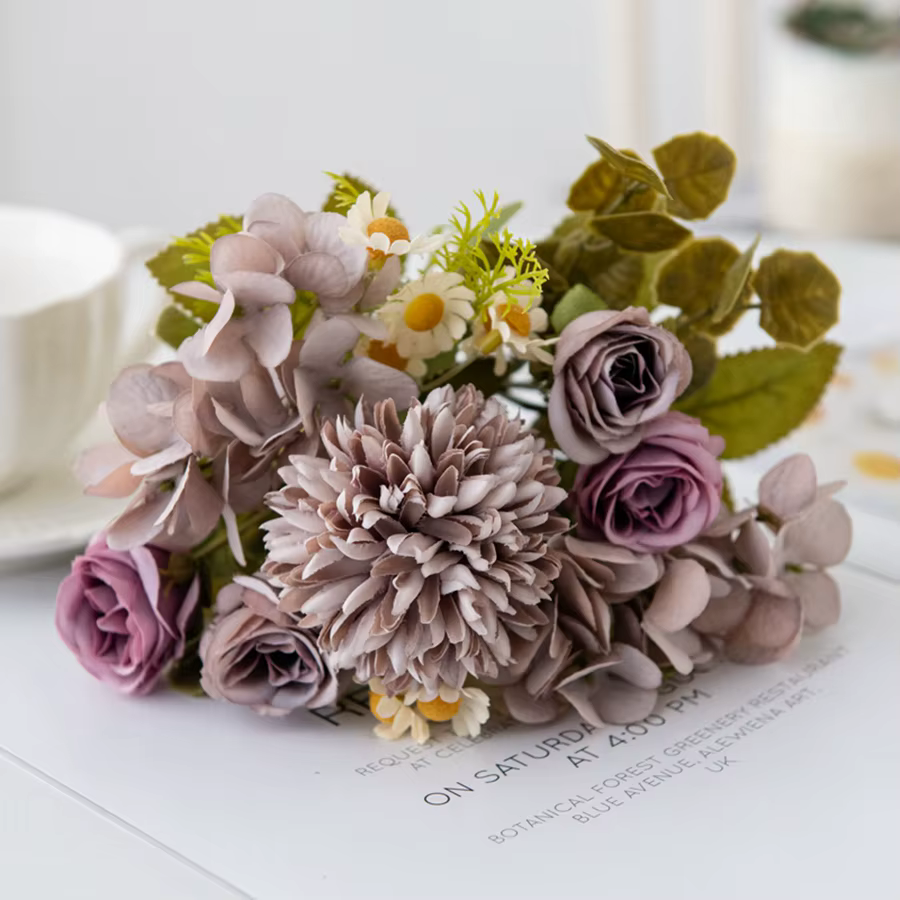 Combinaison de fleurs artificielles de camomille, 1 pièce, pour couronne de Festival, maison, Table