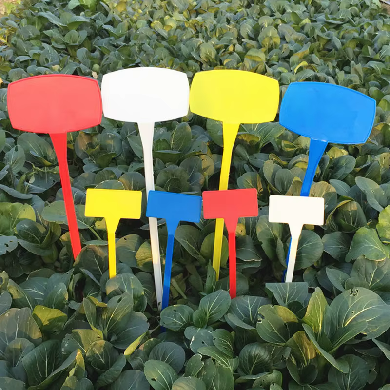 Marqueurs de plantes en plastique pour ornement de jardin, étiquettes retournées de type T, marqueur
