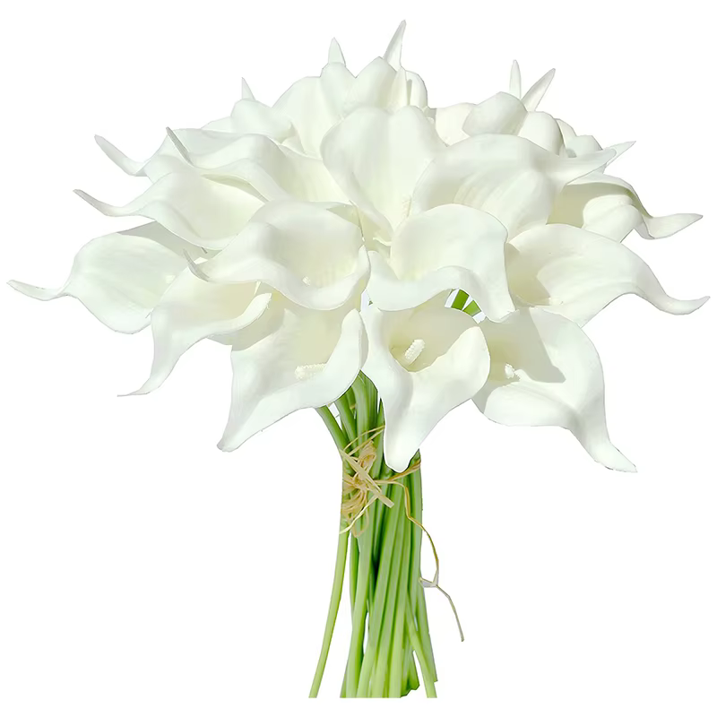 5 pièces fleurs artificielles PU Calla Lily pour la maison chambre décor de bureau cadeau de fête de