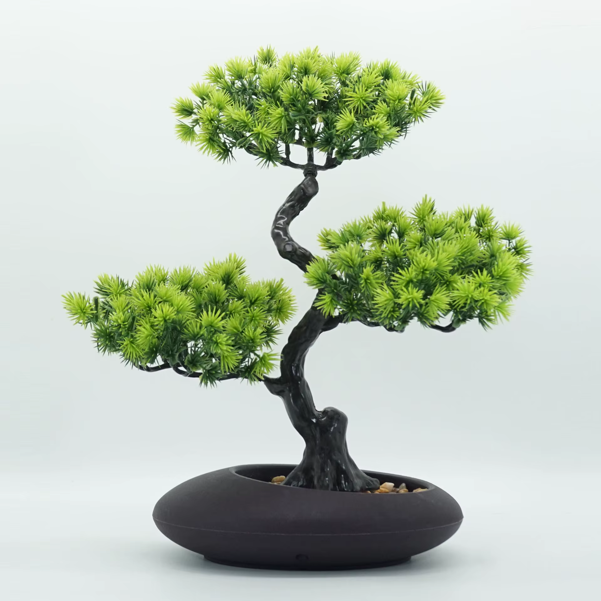 Simulation d'arbres de pin, plantes en pot de pin de bienvenue Zen chinois, bonsaï de plantes vertes