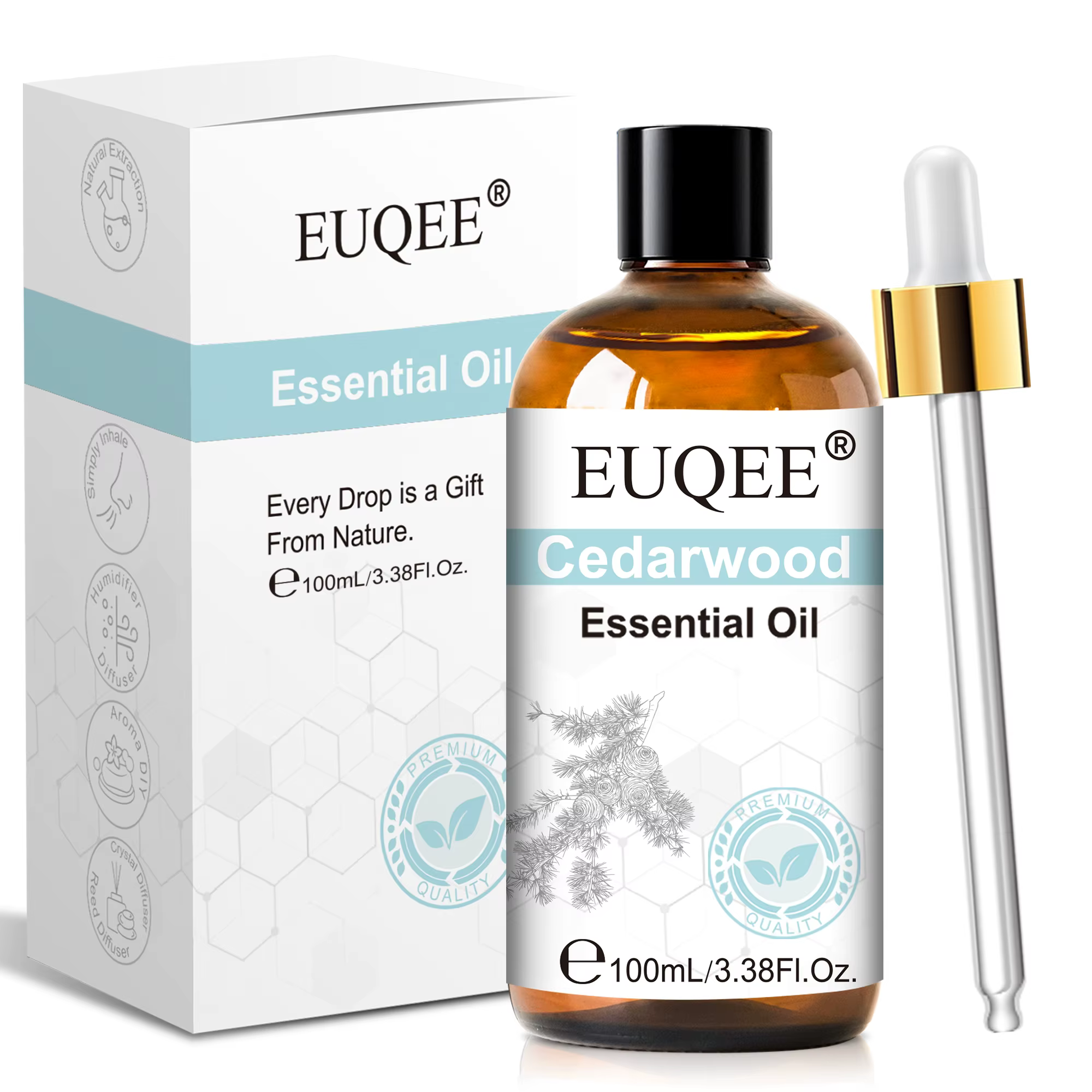Huile essentielle 100ml avec compte-gouttes huile d'essence de vanille de lavande pour diffuseur boi