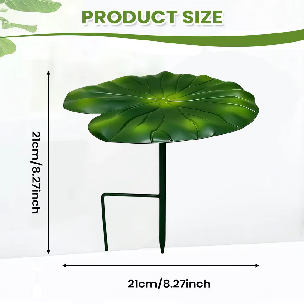 Parasols pour plantes d'extérieur, 21 cm, forme de feuille, parasol en métal pour fleurs avec piquet