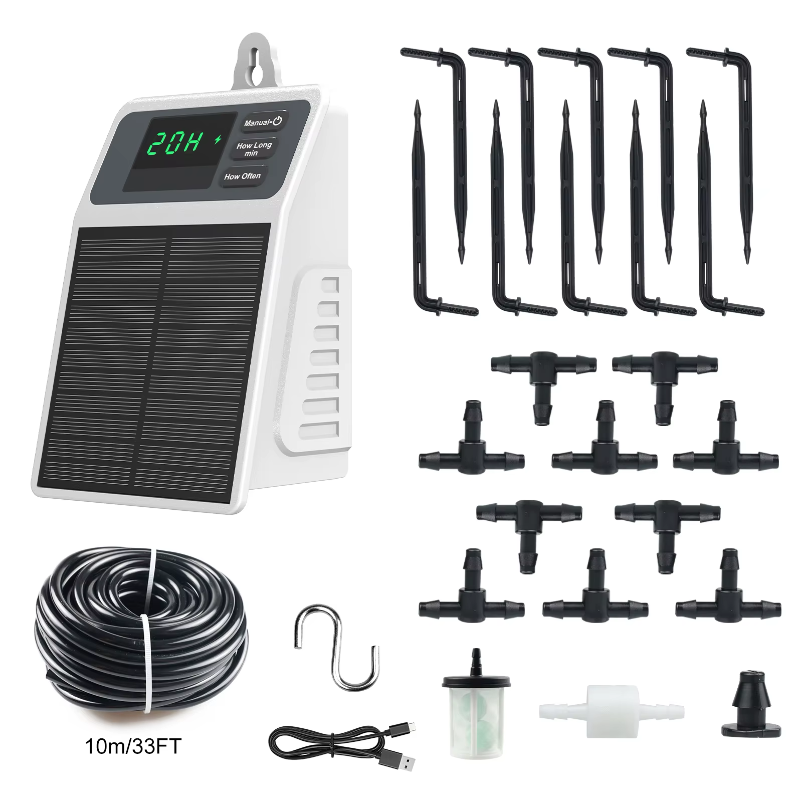 Système d'irrigation automatique solaire pour plantes, outils de jardinage et fournitures de plantat