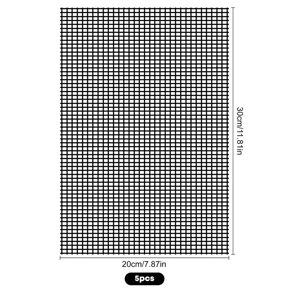 Lot de 5 tapis en maille pour pot de fleurs 20x30cm, grille rectangulaire pour fond de pot de bonsaï