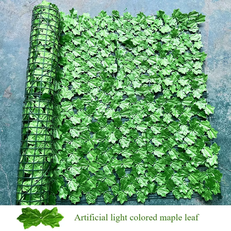 Clôture de plantes artificielles, feuilles d'arbre, fausses plantes vertes, ne se décolore pas, couv