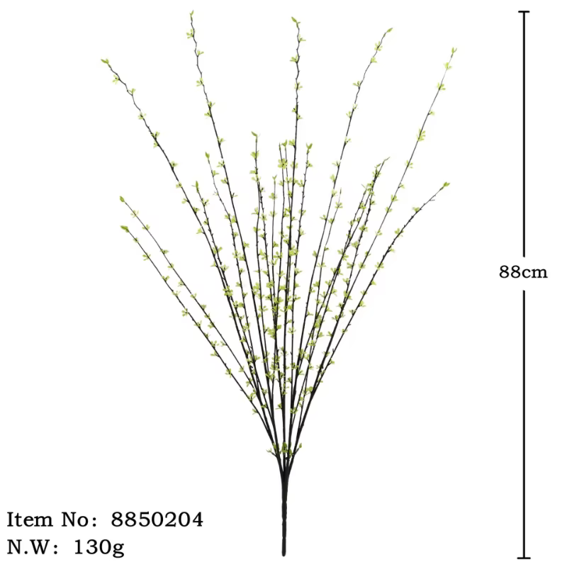 3 pièces de bourgeons de saule artificiels en soie, effet neige tombante, pour décoration de maison