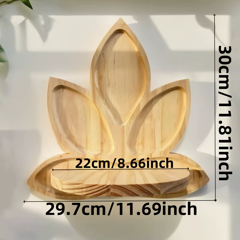 Étagères murales en bois de fleur de Lotus, étagères murales géométriques, finition en bois naturel,