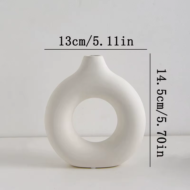 Vase à fleurs blanc nordique, pot de fleurs en plastique design, bouteille pour bourgeons de fleurs,