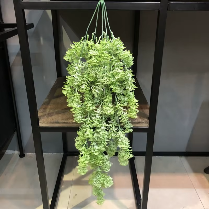 Plante verte artificielle en rotin à suspendre, vigne en plastique, décoration tendance pour restaur
