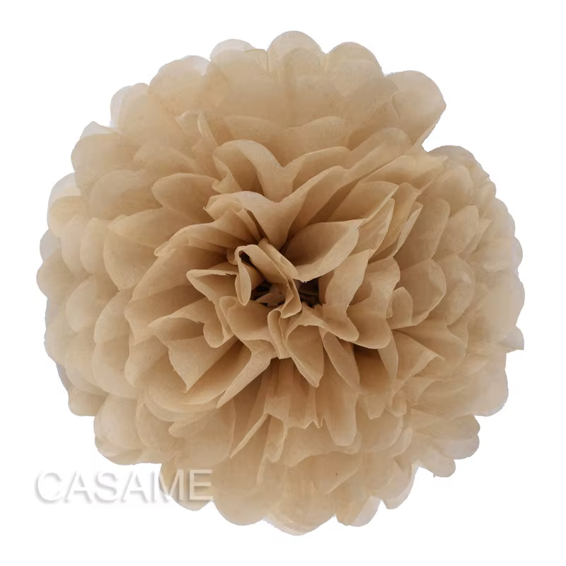 5 pièces 4 6 8 10 12 pouces papier de soie Pom Poms fête de mariage papier pompon fleur pour décorat