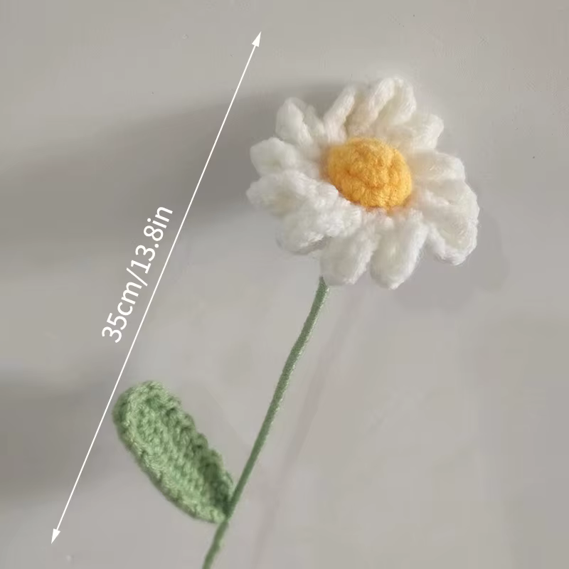 Bouquet de fleurs en crochet de roses faites à la main, ornement de fête, décoration de salle de mar
