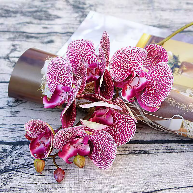 Fleurs artificielles 1 Bundle Papillon Orchidée Accueil Chambre Table Arrangement Décor Mariage Bell
