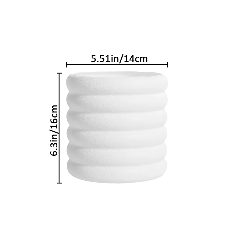 Pot de fleur en plastique semblable à une porcelaine, Pots de plantes d'intérieur, bureau pour fleur