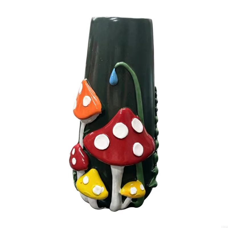 Vases en forme champignon pour fleurs, décors élégants en forme champignon, Vases décoratifs, décors