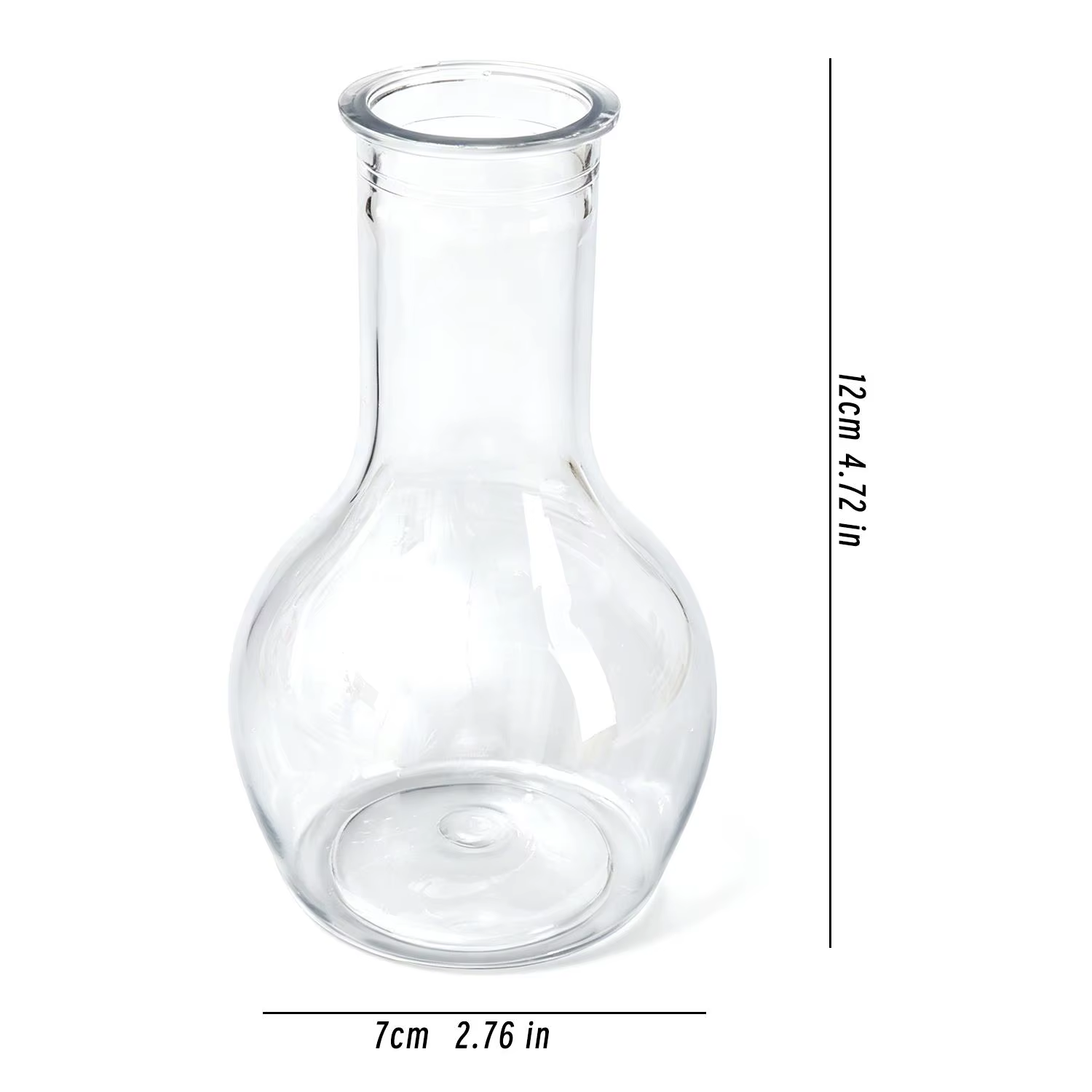 Pot de culture hydroponique en résine transparente, imitation verre, résistant aux chutes, avec obse
