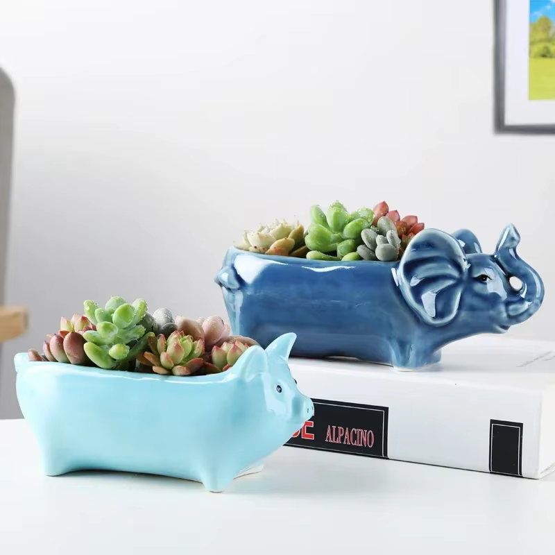 Pot de fleur succulente en alpaga, dessin animé mignon, conteneur de bureau placé en Pot, décoration