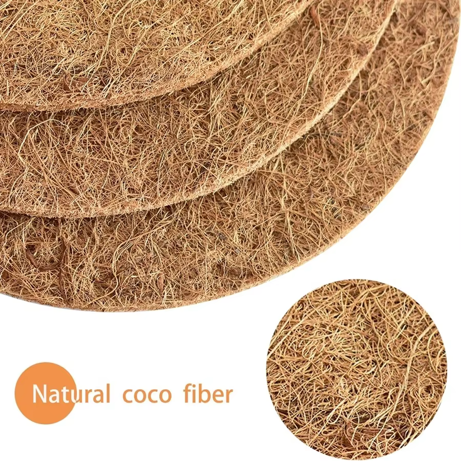 Protecteur d'anneau de paillis d'arbre en fibre de coco naturelle, barrière contre les mauvaises her