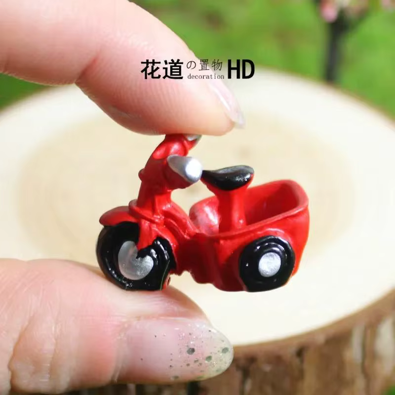 Nouveau Mini moto Tricycle Micro paysage bricolage petits ornements poupée gâteau décorations succul