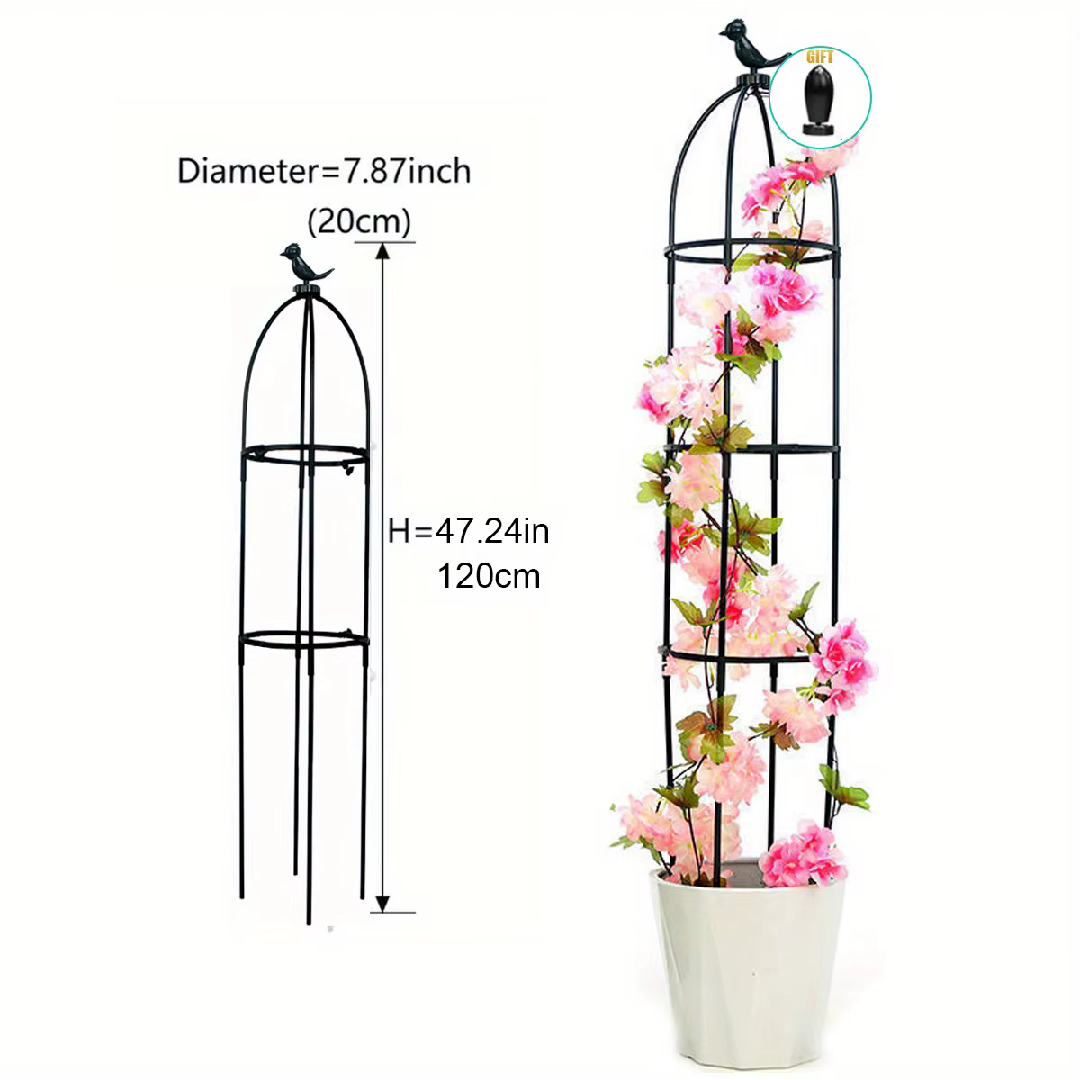 Support pour plantes en treillis de jardin, obélisque en tour, utilisé pour grimper les vignes et le