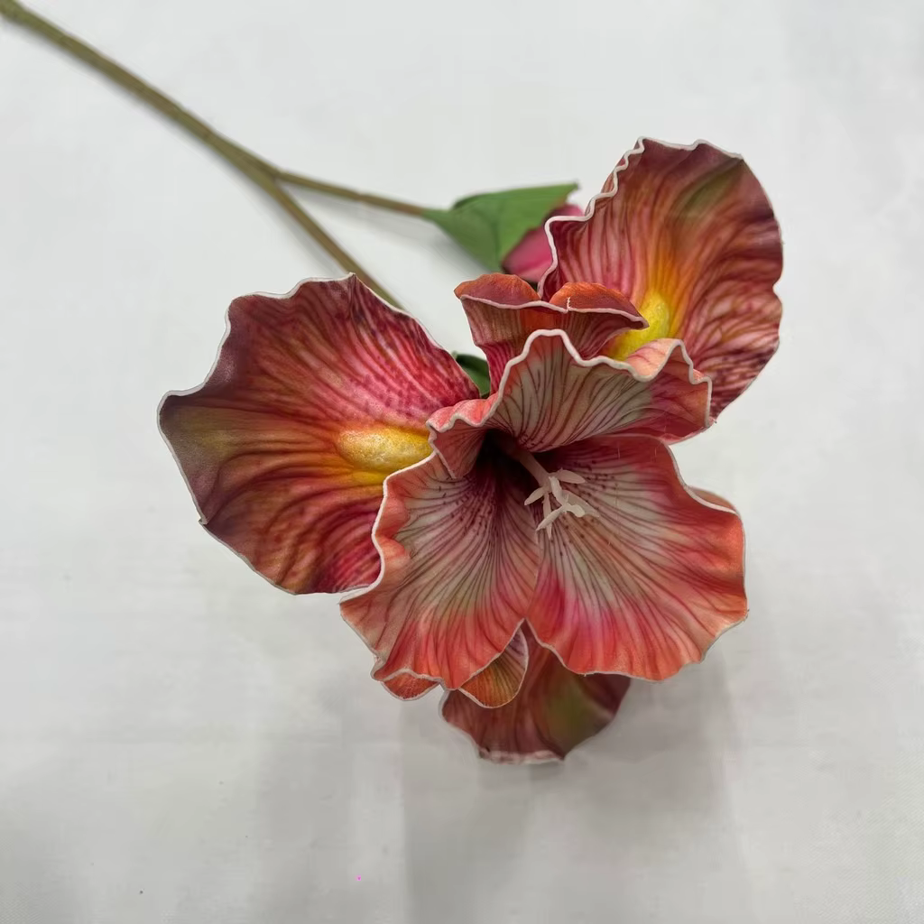 Fleurs d'iris artificielles réalistes de 45 cm - Texture EVA à 2 têtes |   Tues de peinture à l'huil
