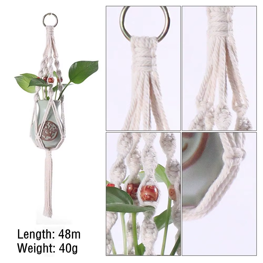 Crochets en macramé de coton pour jardinière, ULporte-pot de fleur, support de plante de jardin