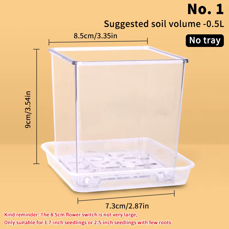 Pot de fleur Transparent, bassin de Drainage, trou Transparent, panier de fleurs en plastique respir