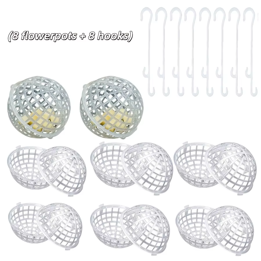 Ensemble de pots à fleurs en plastique à fixer au mur - spécialement conçus pour les orchidées succu