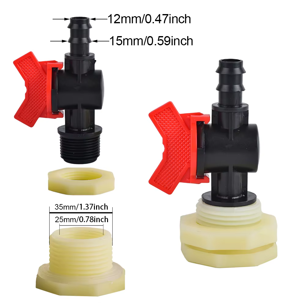 Adaptateur de Valve de cloison de baril de pluie en PVC de 3/4 pouces, Joints de connecteurs de Drai