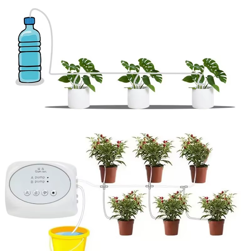 Kit d'irrigation par Micro goutte-à-goutte Transparent, 1/4 pouces, régulateur de flèche courbé, con