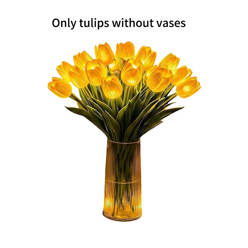Nouveau Bouquet en forme de tulipe, lumière d'ambiance nocturne, bouquet lumineux, couleurs mélangée