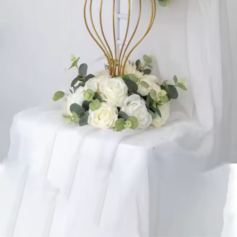 Arc de Corne Florale, Fleurs Artificielles pour Décoration de Mariage, Toile de Fond Florale, Chemin