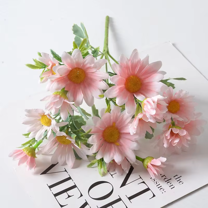 Fleur artificielle de soleil et de chrysanthème, petit bouquet de marguerites, Aster de New York, ma