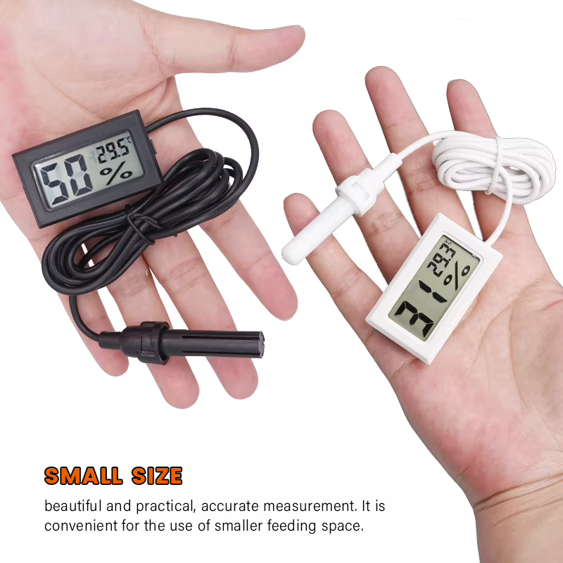 Mini thermomètre hygromètre à affichage numérique LCD, avec capteur de surveillance, détecteur d'hum
